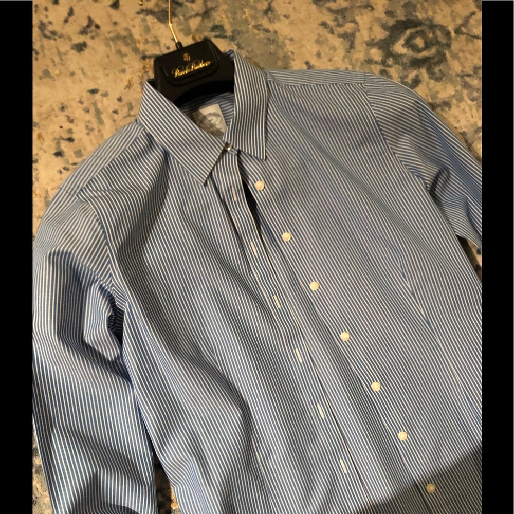 Brooks Brothers blue and white stripe shirt
